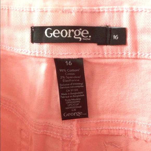 George Girls Lace Trim Pink Coral Shortall Size 16 - Picture 4 of 5